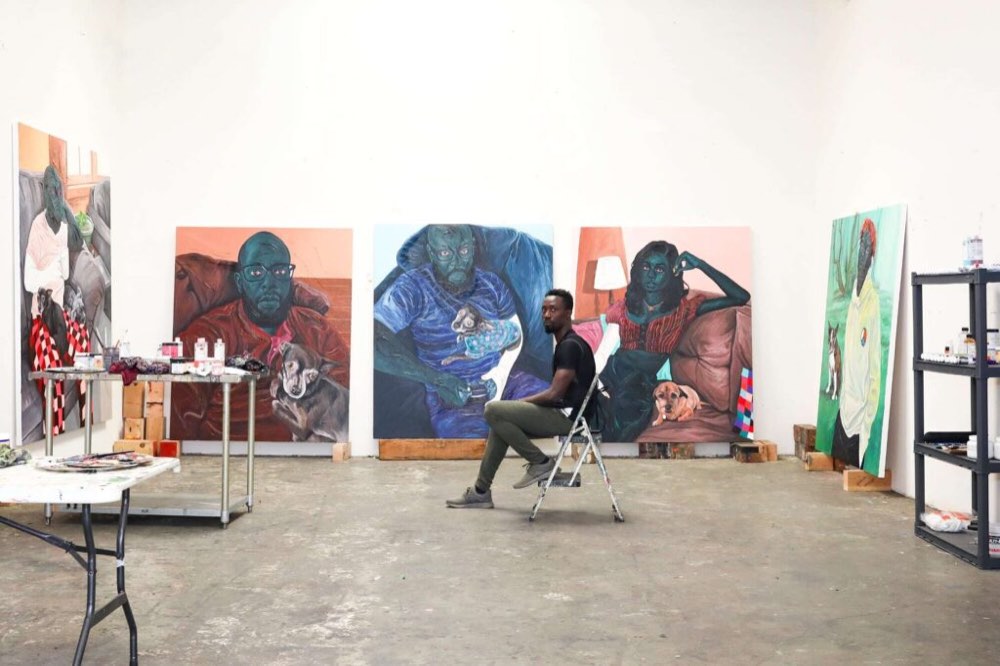 Colossal Magazine: Red Eyes and Shades of Gray in Annan Affotey’s Work